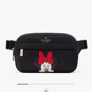 Kate Spade Black and Red Minnie Mouse Belt Bag